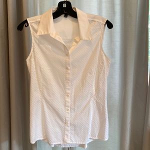Cotton poplin pointelle blouse Etcetera brand